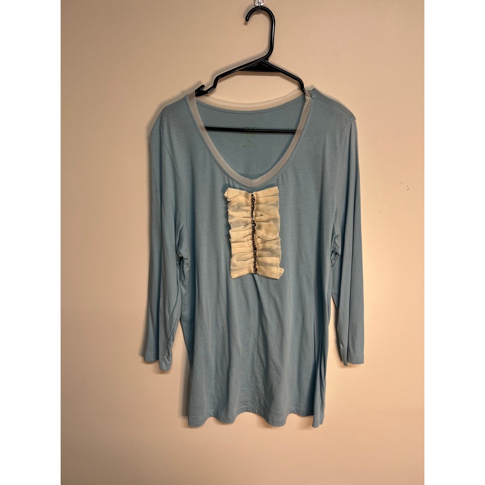 LOGO Instant Chic Light Blue Y2K Top Women's Size XL